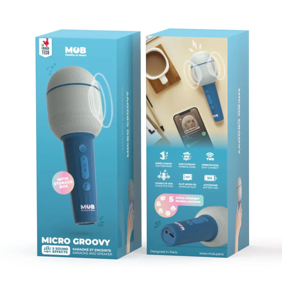 Bluetooth Karaoke Mikrofon – Mavi - 3