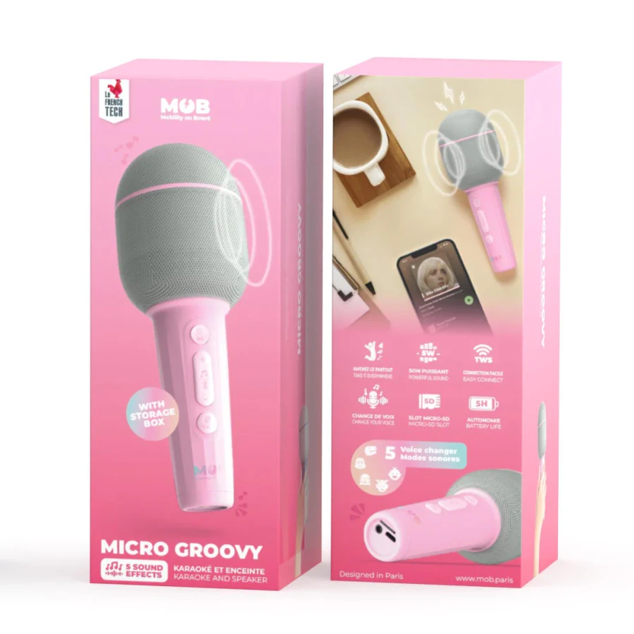 Bluetooth Karaoke Mikrofon – Pembe - 4